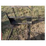 Skid steer hay forks quick attach