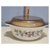 PYREX Brown Vine / Country Autum Casserole Dish