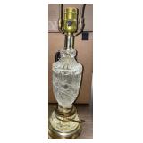 14" Untested Glass Vintage Lamp / No Shipping