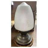 12" Glass White Top Lamp Base /NO  Shipping