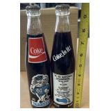 2 10 oz. Vintage UNC Coca-Cola Bottles