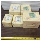 Lot of five cherished teddies