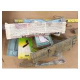 Lot box of fishing tackle packed