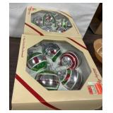 Six cases vintage ornaments