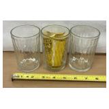Set of three snuff glasses