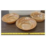 Three piece fire king luster ware