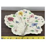 Blue ridge pottery leaf tray