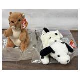 Pair of TY Beanie baby