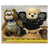 Pair of Harley Davidson bean bag plush