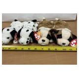 Lot of four TY Beanie baby