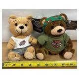 Pair of Harley Davidson bean bag plush