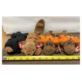 Lot of four TY Beanie baby