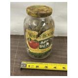 White House apple butter jar with lid