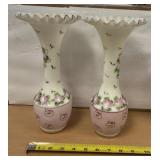 Charleton hand decorated numbered vases