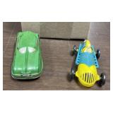 2 vtg. Toy cars 1 metal 1 plastic