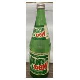 11" Vintage Green Glass Mountain Dew Yahoo Bottle