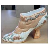 4in. Cute Coral Glass Shoe