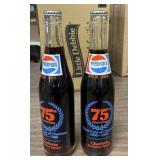 Two, 75th 1905-1980 Pepsi Bottles