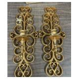 Two, 20in. Plastic Wall Sconces Mid Century