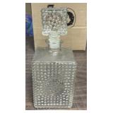 10in. Glass Liquor Decanter 1950