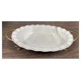 14in Glass Tray w/ Holder