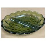 7in. Green Divided Dish