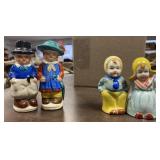 4" salt n pepper hand painted Japan 3" Japan