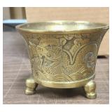 3 inch brass antique mortar and pestal