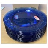 13, 12in. Cobalt Blue Plates