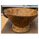 8in. Tin Bowl w Handles