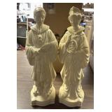 Two, 15in. Ceramic Statues / NO SHIPPING