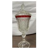 16in. Tall Clear Kings Crown Candy Dish