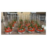 Vintage Libbey Holly & Berries Set. 16OZ / NO SHIP