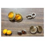 5 pair of clip on earrings