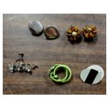 5 pair of clip on earrings
