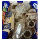 Box lot of vintage jars