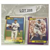 TWO VINTAGE BASEBALL TRADING CARDS / SHIPS