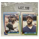 TWO VINTAGE BASEBALL TRADING CARDS / SHIPS