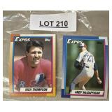 TWO VINTAGE BASEBALL TRADING CARDS / SHIPS