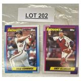 TWO VINTAGE BASEBALL TRADING CARDS / SHIPS