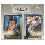 TWO VINTAGE BASEBALL TRADING CARDS / SHIPS