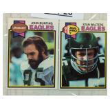 TWO VINTAGE FOOTBALL TRADING CARDS / SHIPPING
