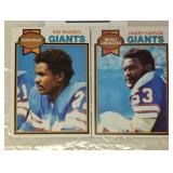 TWO VINTAGE FOOTBALL TRADING CARDS / SHIPPING