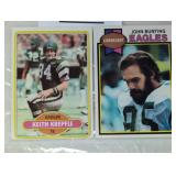 TWO VINTAGE FOOTBALL TRADING CARDS / SHIPPING