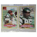 TWO VINTAGE FOOTBALL TRADING CARDS / SHIPPING
