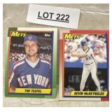 TWO VINTAGE BASEBALL TRADING CARDS / SHIPS