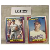 TWO VINTAGE BASEBALL TRADING CARDS / SHIPS