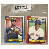 TWO VINTAGE BASEBALL TRADING CARDS / SHIPS