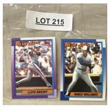 TWO VINTAGE BASEBALL TRADING CARDS / SHIPS