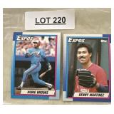 TWO VINTAGE BASEBALL TRADING CARDS / SHIPS